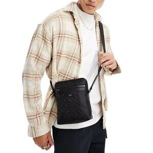 HUGO BOSS Black Nylon Logo Crossbody Bag TRYSTAN